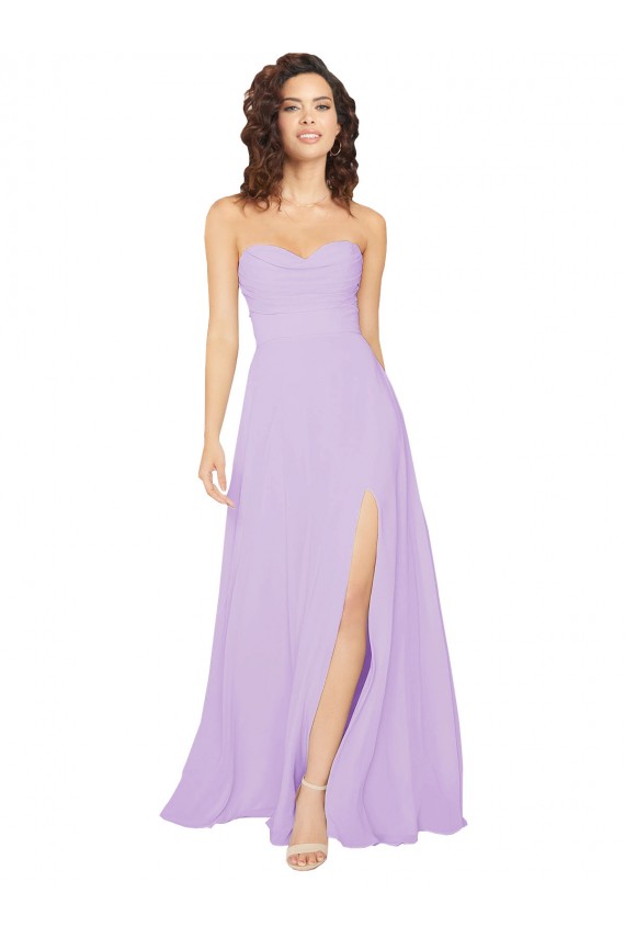 Sleeveless Lilac Low Back A-Line Sweetheart Bridesmaid Dress / Evening Dress Mississauga