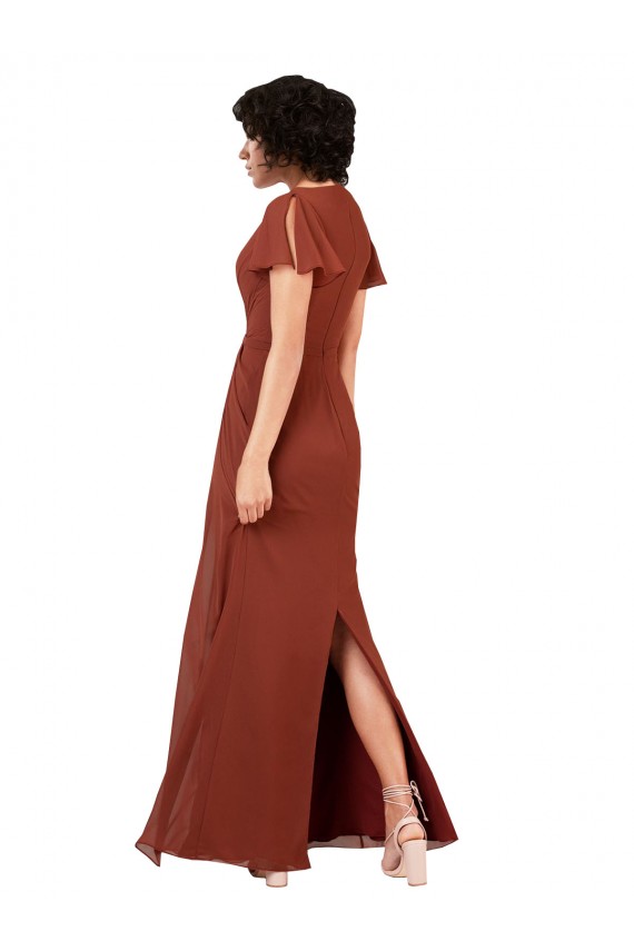 Cap Sleeves Sea Glass A-Line V-Neck Bridesmaid Dress / Formal Dress Mississauga