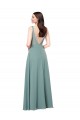 Sleeveless Dark Lavender Low Back Sheath V-Neck Formal Evening Gown / Bridesmaid Dress Mississauga