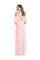 Cold Shoulder Pink V-Back A-Line V-Neck Semi Formal Evening Dress / Bridesmaid Dress Mississauga