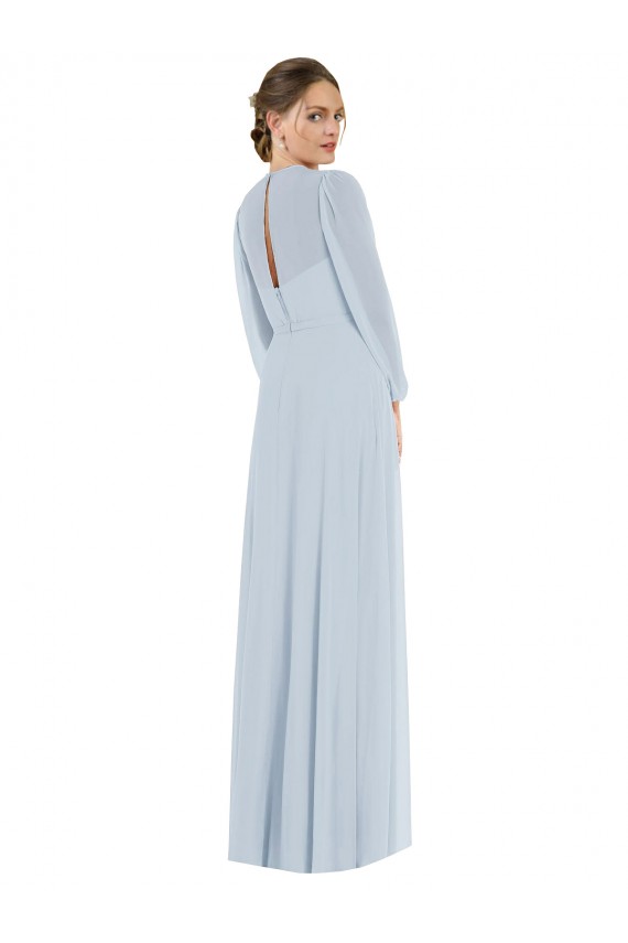 Puff Sleeves Sea Glass Keyhole Back A-Line Strapless Formal Evening Gown / Bridesmaid Dress Mississauga