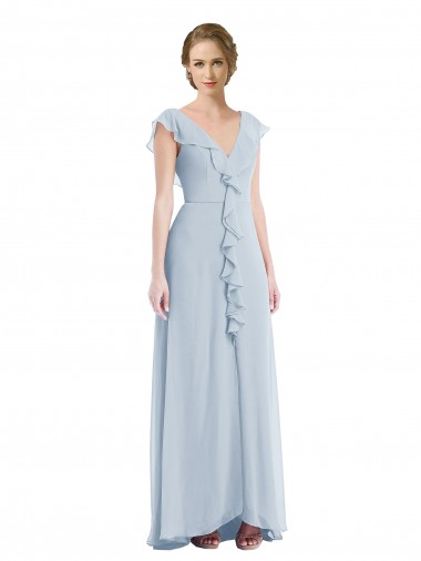 Sleeveless Sea Glass V-Back A-Line V-Neck Black Tie Evening Gown / Bridesmaid Dress Mississauga