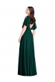 Bell Sleeves Ever Green V-Back A-Line Bateau Neck Semi Formal Evening Dress / Bridesmaid Dress Mississauga