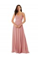 Sleeveless Bliss Pink V-Back A-Line V-Neck Bridesmaid Dress Mississauga