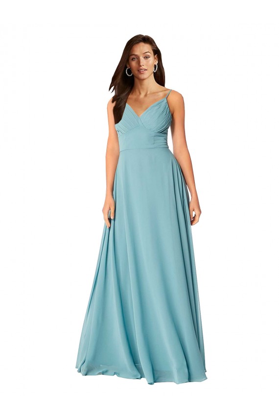 Sleeveless Turquoise A-Line V-Neck Bridesmaid Dress Mississauga
