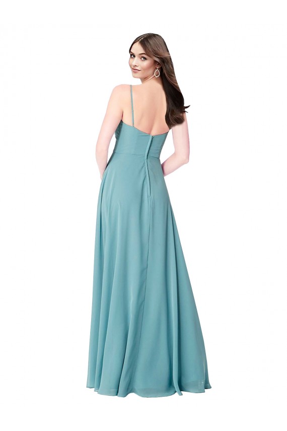 Sleeveless Turquoise A-Line V-Neck Bridesmaid Dress Mississauga