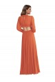 Long Sleeves Firecracker Open Back A-Line V-Neck High Low Evening Gown / Bridesmaid Dress Mississauga