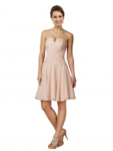 Sleeveless Pink A-Line Sweetheart Bridesmaid Dress Mississauga