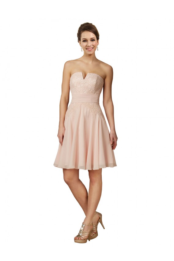 Sleeveless Pink A-Line Sweetheart Bridesmaid Dress Mississauga