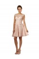 Cap Sleeves Pink A-Line Bateau Neck Bridesmaid Dress Mississauga