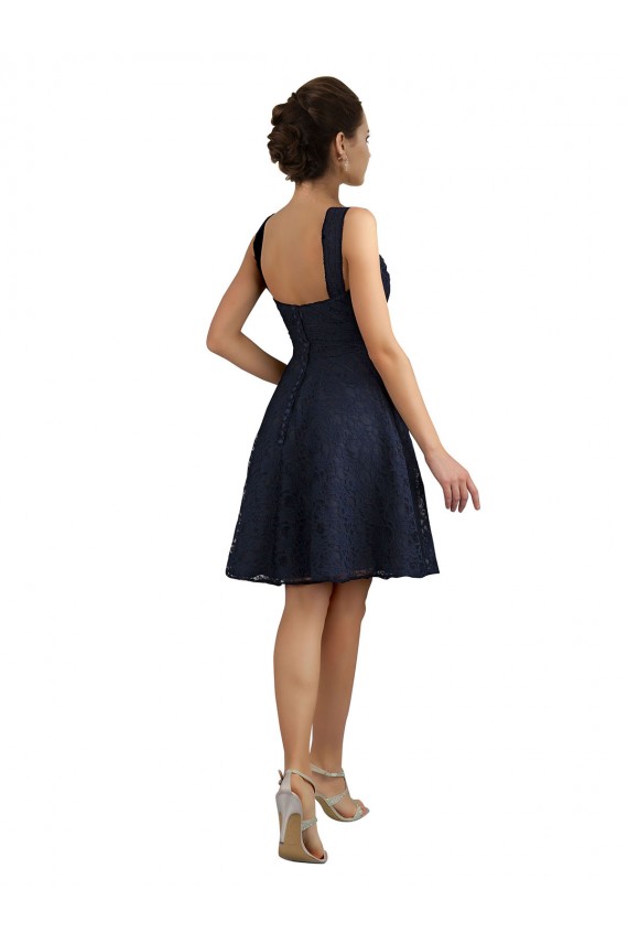 Sleeveless Dark Navy A-Line Sweetheart Bridesmaid Dresses Mississauga