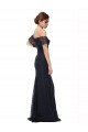 Flutter Sleeves Dark Navy Mermaid Off the Shoulder Prom Dress / Bridesmaid Dress Mississauga