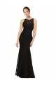 Sleeveless Black Open Back Sheath Jewel Neck Bridesmaid Dress Mississauga