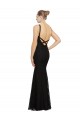 Sleeveless Black Open Back Sheath Jewel Neck Bridesmaid Dress Mississauga