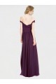 Sleeveless Grape Low Back A-Line Off the Shoulder Bridesmaid Dress Mississauga