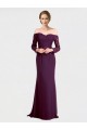 Long Sleeves Grape Low Back Mermaid Off the Shoulder Bridesmaid Dress Mississauga