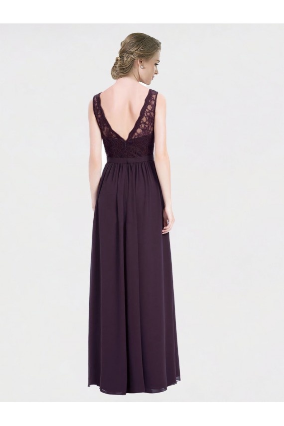 Sleeveless Grape V-Back A-Line V-Neck Bridesmaid Dress / Evening Dress Mississauga