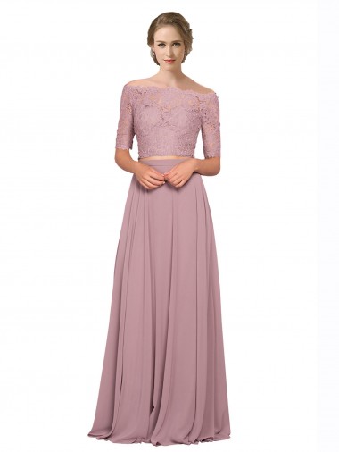 Short Sleeves A-Line Off the Shoulder Prom Dress / Bridesmaid Dress Mississauga