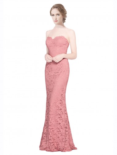 Sleeveless Salmon Mermaid Sweetheart Formal Dress / Bridesmaid Dress Mississauga