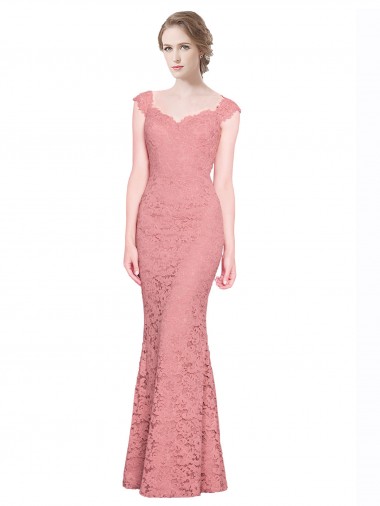 Sleeveless Salmon Mermaid Sweetheart Prom Dress / Bridesmaid Dress Mississauga