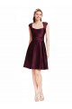 Sleeveless Grape Open Back A-Line Square Neck Bridesmaid Dress Mississauga