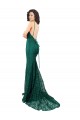 Sleeveless Dark Green Open Back Mermaid V-Neck Black Tie Evening Gown / Prom Dress / Bridesmaid Dress Mississauga