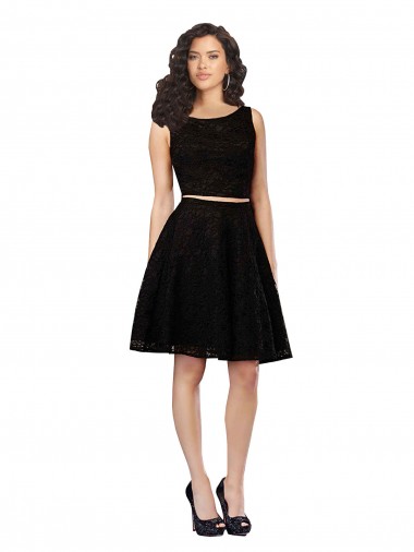 Sleeveless Black A-Line Jewel Neck Bridesmaid Dress Mississauga