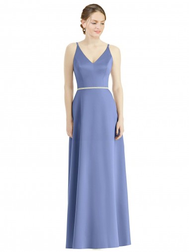 Sleeveless Periwinkle A-Line Spaghetti Straps Bridesmaid Dress Mississauga