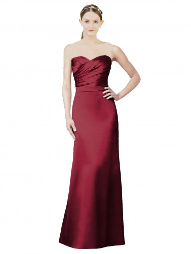 Sleeveless Burgundy Mermaid Sweetheart Bridesmaid Dress / Evening Dress Mississauga