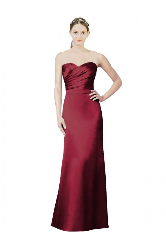 Sleeveless Burgundy Mermaid Sweetheart Bridesmaid Dress / Evening Dress Mississauga