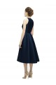 Sleeveless Dark Navy A-Line Halter Neck High Low Bridesmaid Dress Mississauga