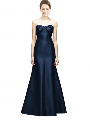 Sleeveless Dark Navy Mermaid Sweetheart Bridesmaid Dress Mississauga