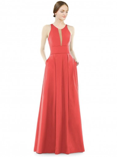 Sleeveless Firecracker A-Line Jewel Neck Bridesmaid Dress Mississauga