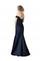 Cap Sleeves Dark Navy Mermaid Off the Shoulder Prom Dress / Bridesmaid Dress Mississauga