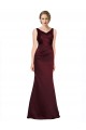 Sleeveless Burgundy Low Back A-Line V-Neck Black Tie Evening Gown / Prom Dress / Bridesmaid Dress Mississauga