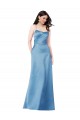 Sleeveless Sky Blue Criss Cross Back Sheath Spaghetti Straps Formal Evening Gown / Prom Dress / Bridesmaid Dress Mississauga