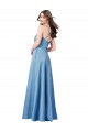 Sleeveless Sky Blue Criss Cross Back Sheath Spaghetti Straps Formal Evening Gown / Prom Dress / Bridesmaid Dress Mississauga