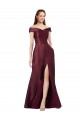 Cap Sleeves Burgundy Gold A-Line Off the Shoulder Black Tie Evening Gown / Prom Dress / Bridesmaid Dress Mississauga