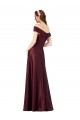 Cap Sleeves Burgundy Gold A-Line Off the Shoulder Black Tie Evening Gown / Prom Dress / Bridesmaid Dress Mississauga