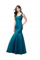 Sleeveless Peacock Blue Mermaid Bateau Neck Prom Dress / Bridesmaid Dress Mississauga