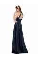 Sleeveless Dark Navy Keyhole Back A-Line V-Neck Formal Evening Gown / Prom Dress / Bridesmaid Dress Mississauga