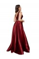 Sleeveless Burgundy V-Back A-Line V-Neck Formal Plus Size Evening Gown / Prom Dress / Bridesmaid Dress Mississauga