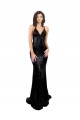 Sleeveless Black Criss Cross Open Back Mermaid V-Neck Black Tie Evening Gown / Prom Dress / Bridesmaid Dress Mississauga