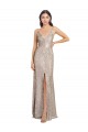 Sleeveless Silver V-Back Sheath V-Neck Formal Evening Gown / Prom Dress / Bridesmaid Dress Mississauga
