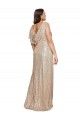 Sleeveless Gold A-Line V-Neck Black Tie Plus Size Evening Gown / Prom Dress / Bridesmaid Dress Mississauga