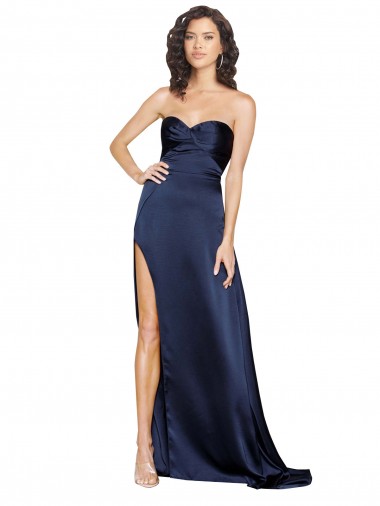 Sleeveless Sapphire Low Back A-Line Sweetheart Formal Evening Gown / Prom Dress / Bridesmaid Dress Mississauga