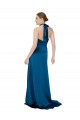 Sleeveless Peacock Blue Open Back A-Line Halter Neck Formal Evening Gown / Prom Dress / Bridesmaid Dress Mississauga