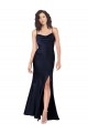 Sleeveless Dark Navy A-Line Cowl Neck Black Tie Evening Gown / Prom Dress / Bridesmaid Dress Mississauga