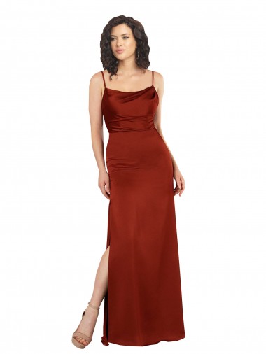 Sleeveless Red Low Back A-Line Spaghetti Straps Formal Evening Gown / Prom Dress / Bridesmaid Dress Mississauga