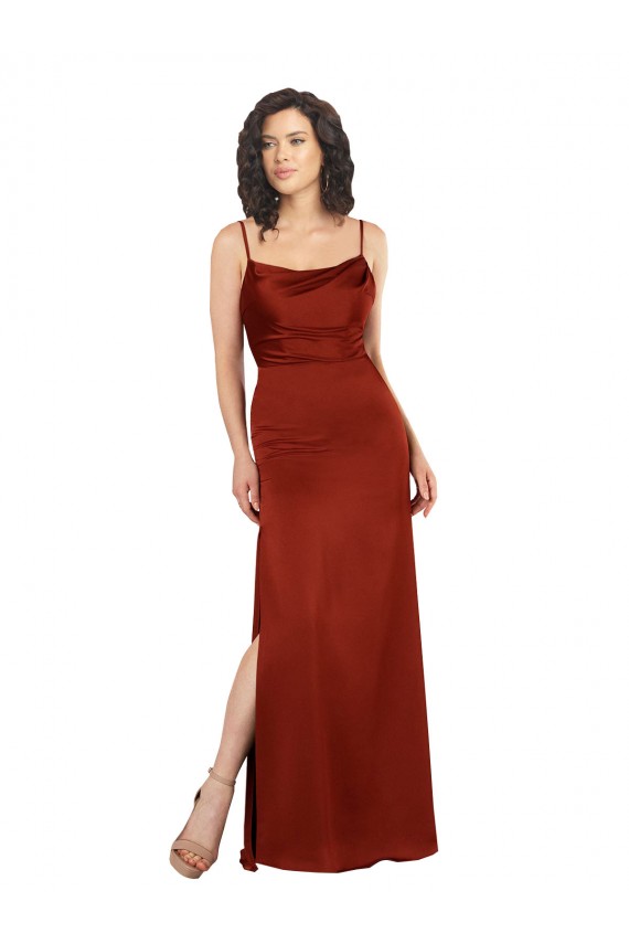 Sleeveless Red Low Back A-Line Spaghetti Straps Formal Evening Gown / Prom Dress / Bridesmaid Dress Mississauga